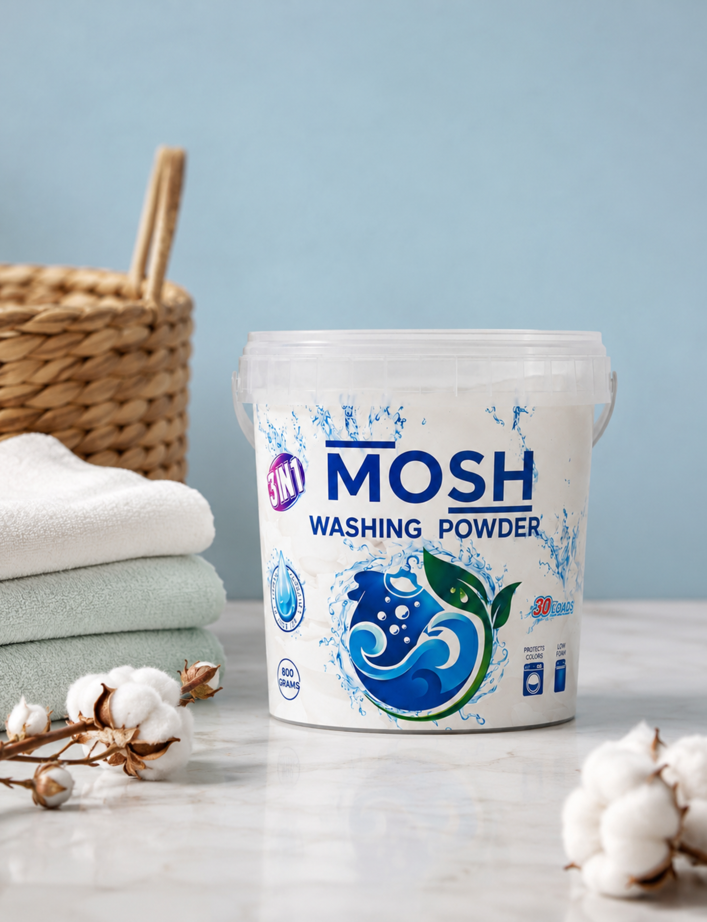 Mosh Washing Powder – 800 gms Detergent for Tough Stains