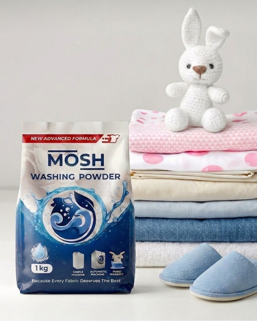 Mosh Washing Powder – 1 kg Detergent for Tough Stains